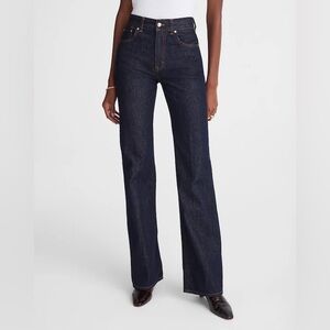 Madewell Dark Indigo High-Rise Wide-Leg Jeans